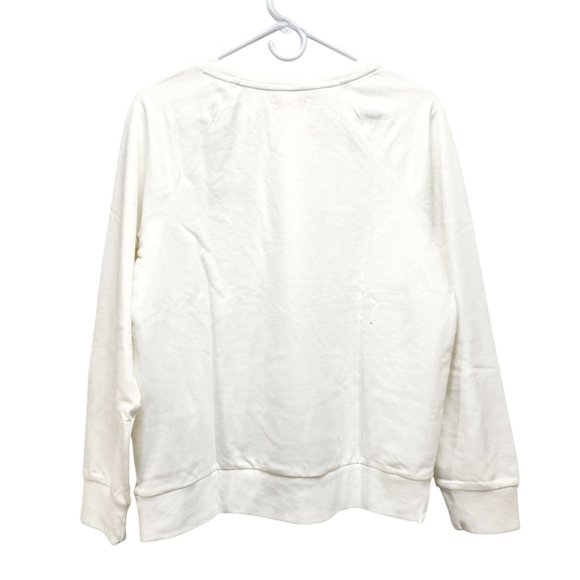 Lacey Chabert Collection White Big As The Sky Embroidered Sweatshirt Size M - Picture 10 of 11